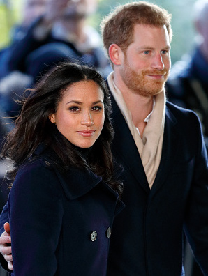 NOTTINGHAM, UNITED KINGDOM - DECEMBER 01: (EMBARGOED FOR PUBLICATION IN UK NEWSPAPERS UNTIL 24 HOURS AFTER CREATE DATE AND TIME) Meghan Markle and Prince Harry attend a Terrence Higgins Trust World AIDS Day charity fair at Nottingham Contemporary on December 1, 2017 in Nottingham, England. Prince Harry and Meghan Markle announced their engagement on Monday 27th November 2017 and will marry at St George's Chapel, Windsor in May 2018. (Photo by Max Mumby/Indigo/Getty Images)