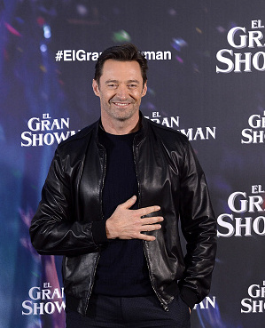 MADRID, SPAIN - DECEMBER 01:  Hugh Jackman attends a photocall for 'The Greatest Showman' ('El Gran Showman') at the Villa Magna Hotel on December 1, 2017 in Madrid, Spain.  (Photo by Fotonoticias/WireImage)