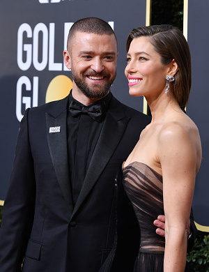 BEVERLY HILLS, CA - JANUARY 07:  Musician Justin Timberlake and actor Jessica Biel attend The 75th Annual Golden Globe Awards at The Beverly Hilton Hotel on January 7, 2018 in Beverly Hills, California.  (Photo by George Pimentel/WireImage)