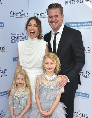 BRENTWOOD, CA - JUNE 03:   Chrysalis Butterfly Ball Co-chair Rebecca Gayheart-Dane, actor Eric Dane, Billie Beatrice Dane, and Georgia Dane attend the 16th Annual Chrysalis Butterfly Ball at Private Residence on June 3, 2017 in Brentwood, California.  (Photo by Frazer Harrison/Getty Images)