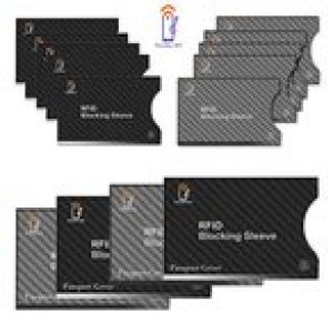 RFIDスキミング防止カードケース カードホルダ 薄型 クレジットカード パスポート 縦入れ式 14枚セット（10枚クレジットカード用ケース，4枚パス