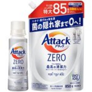 【まとめ買い】アタックZERO 洗濯洗剤 液体 アタック液体史上 最高の清潔力 本体380ｇ+詰替え850g