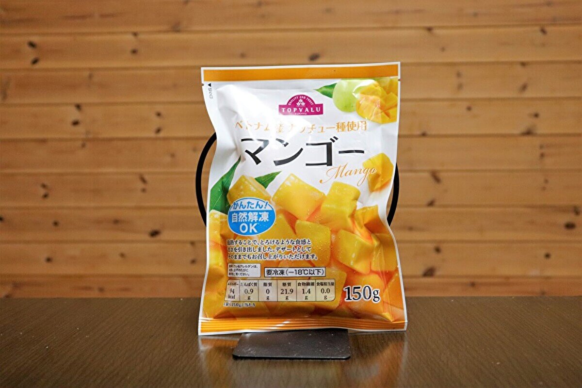 トップバリュ商品「冷凍マンゴー 」のパッケージ画像